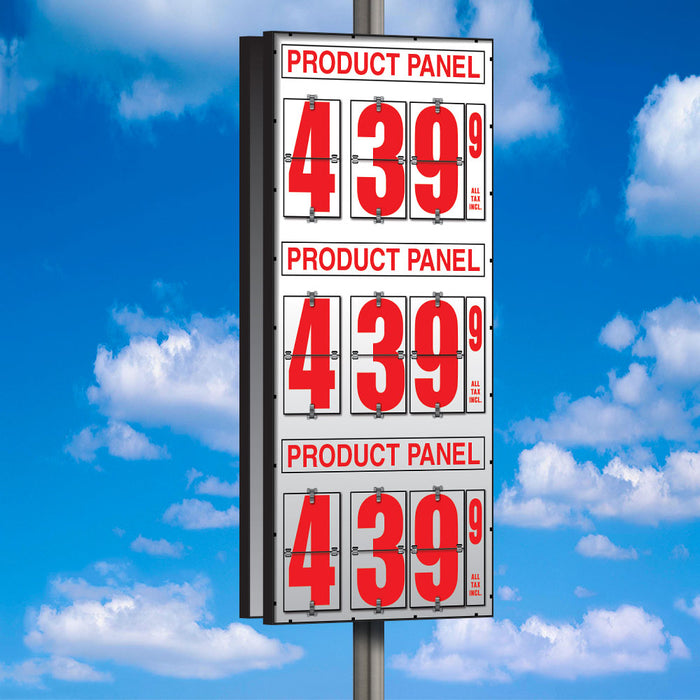 10" Flip Numbers- Three Product, double-sided sign