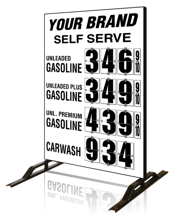 Double Sided  Four Product Flip Sign white