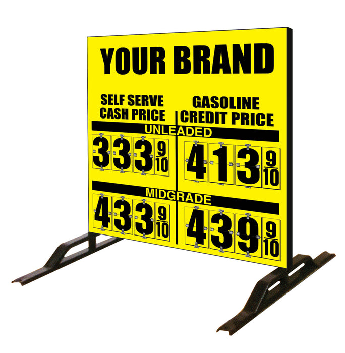 Dual Cash/Credit Gas Price Flip Sign Two-Product