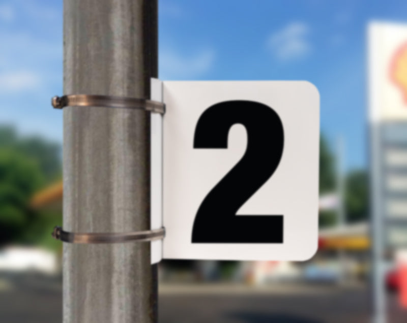 Pole Mounted Pump Number Sign