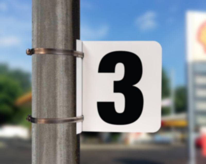 Pole Mounted Pump Number Sign