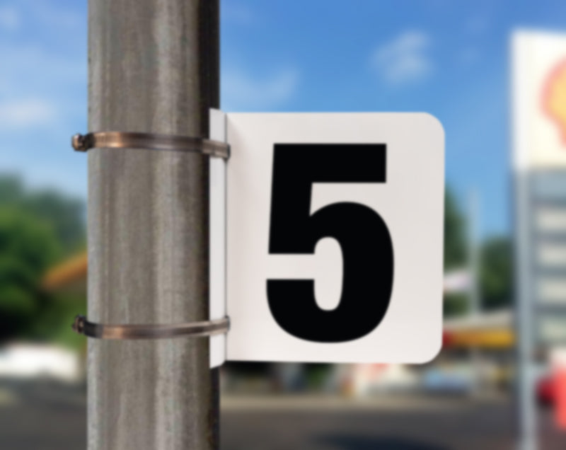 Pole Mounted Pump Number Sign