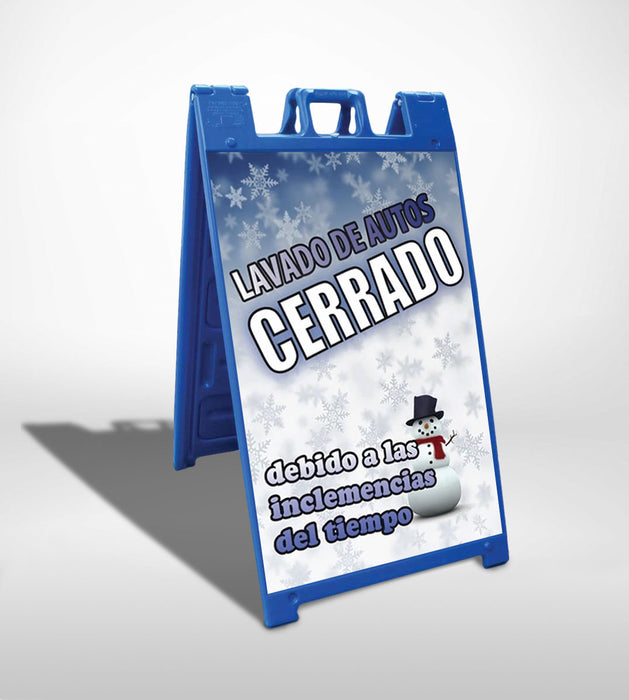 Lavado De Autos Cerrado- 24"w x 36"h .040 Styrene Insert