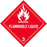 4" Square Decal- "Flammable Liquid"