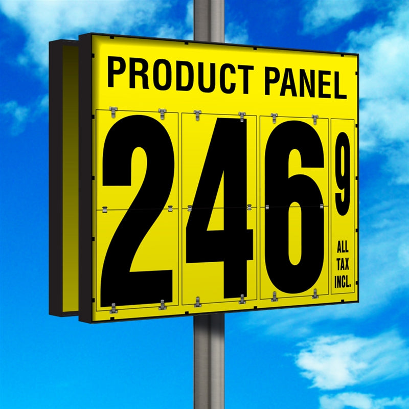 24" Flip Numbers- Single-Product, Double-Sided Pole Mount