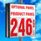 24" Flip Numbers- Single-Product, Double-Sided Pole Mount w/ Optional Panel