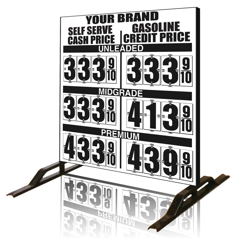 Dual Cash/Credit Gas Price Flip Sign Three-Product