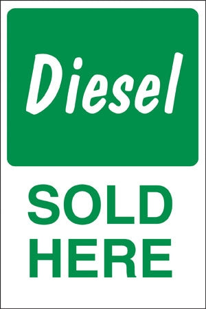 Diesel SOLD HERE- 24" x 36" Aluminum Pole Sign