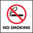 No Smoking Symbol- 3"w x 3"h Decal