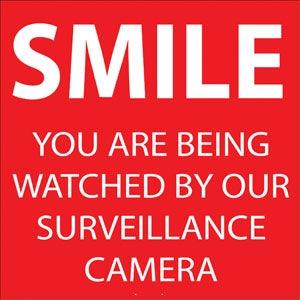 Smile You Are Being Watched- 6"w x 6"h Decal