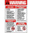 Gas Pump Warning- 8"w x 12"h Decal