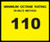 Octane Rating Decal- Standard 110