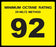 Octane Rating Decal- Standard 92