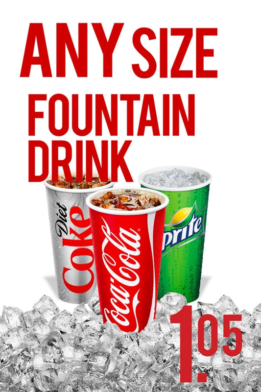 Fountain drinks price insert