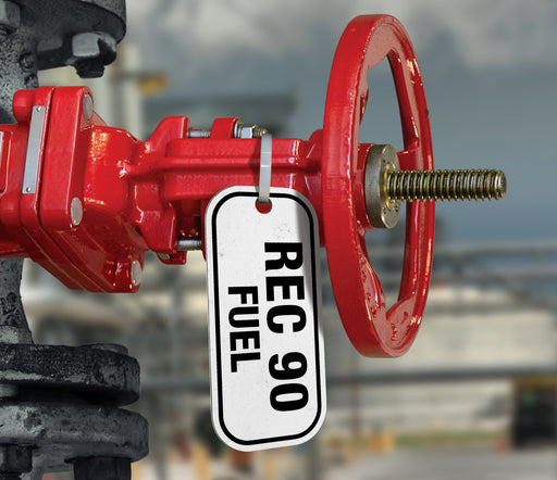 REC 90 Fuel- Aluminum Valve ID Tag