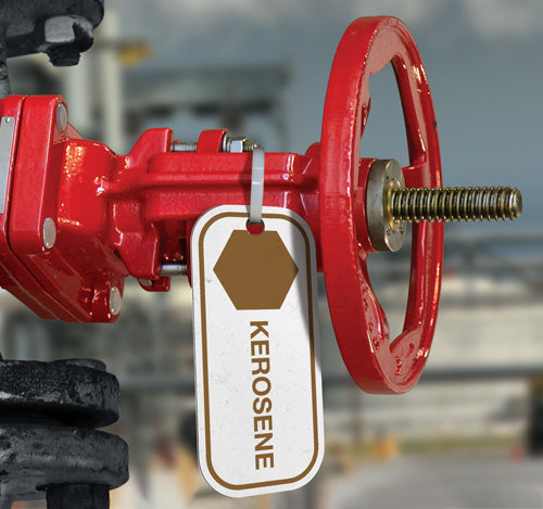 Kerosene- Aluminum Valve ID Tag