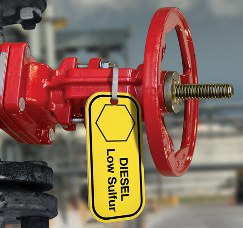 Diesel Low Sulfur- Aluminum Valve ID Tag